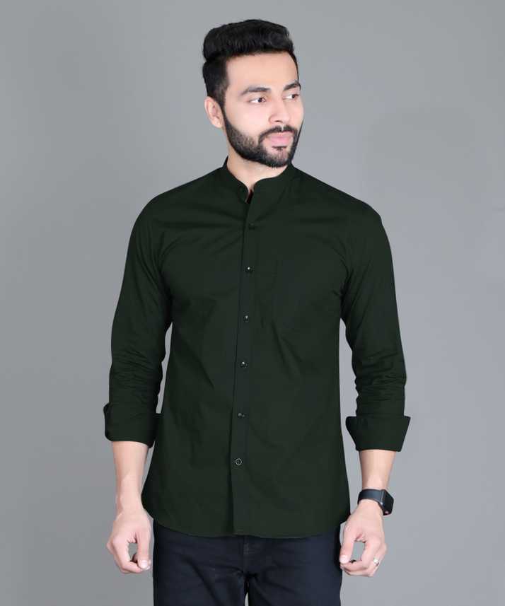 5th Anfold Men Solid Casual Dark Green Shirt Buy 5th Anfold Men
