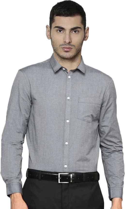 Vintage Clubwear Men Solid Formal Grey Shirt Buy Vintage