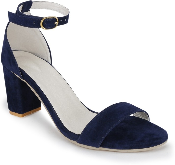 navy heeled sandals