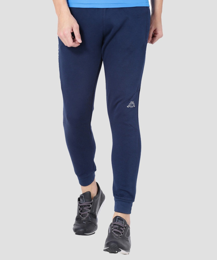 Kappa Solid Men Dark Blue Track Pants 
