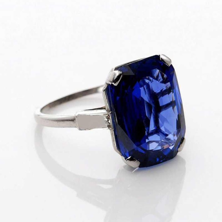 925  Silver Natural Certified 5 Ct Blue Sapphire Handmade Solitaire Ring For Her