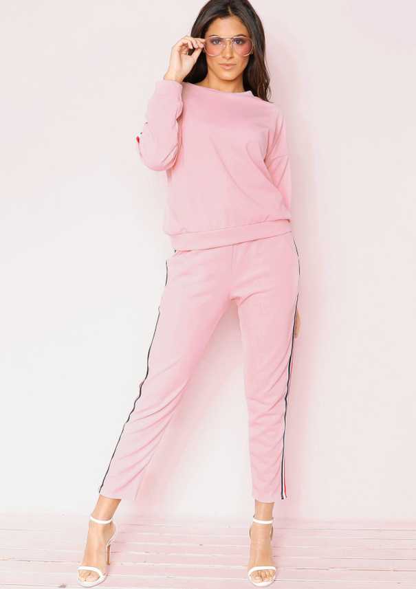 Contrast-Striped Track Set