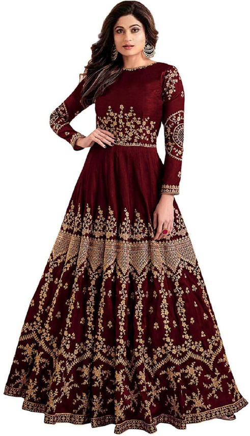 flipkart anarkali dress material