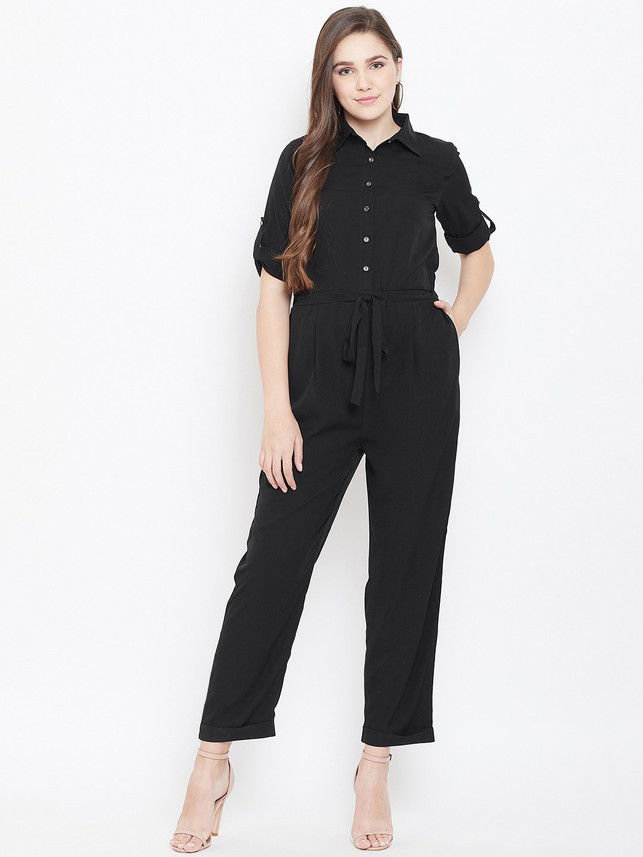 cottinfab solid women's jumpsuit