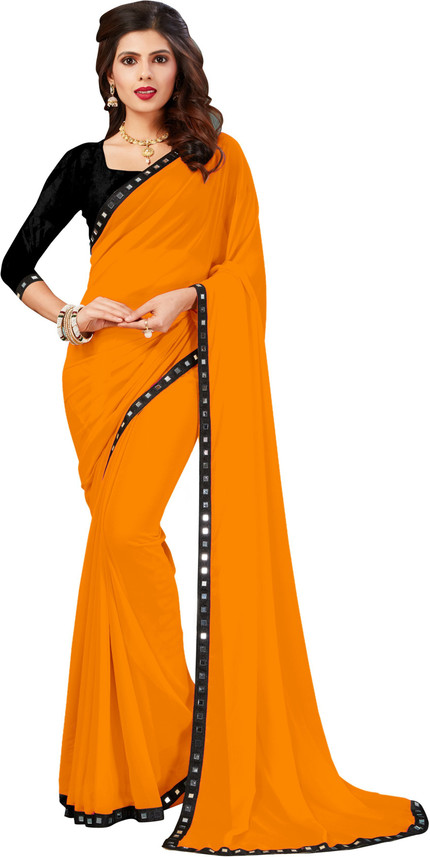 plain saree flipkart