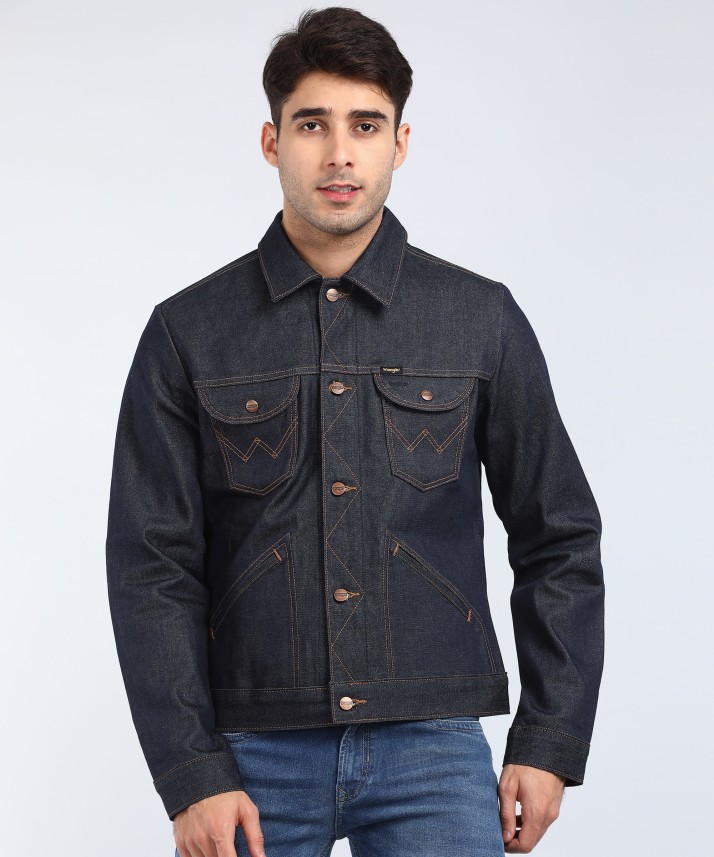 wrangler full sleeve solid men's jacket