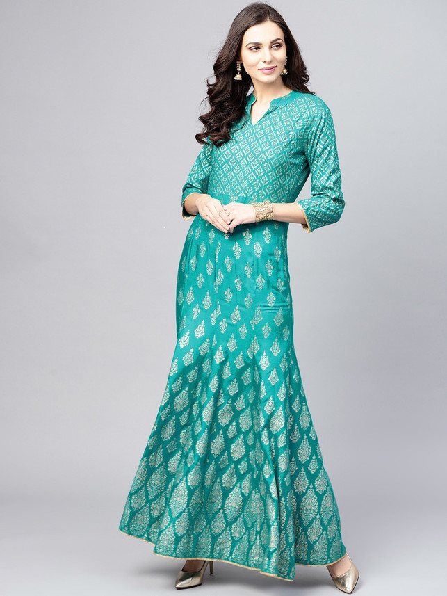 aks women's maxi blue dress