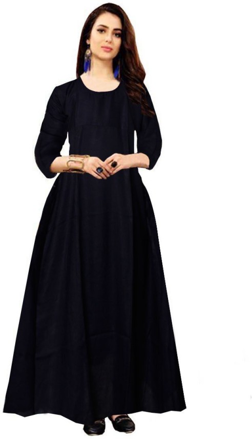 black gown flipkart