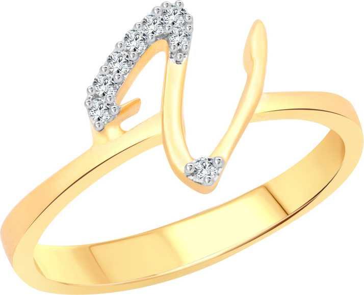 Vighnaharta Initial V Letter Alloy Cubic Zirconia Gold Plated Ring Price In India Buy Vighnaharta Initial V Letter Alloy Cubic Zirconia Gold Plated Ring Online At Best Prices In India