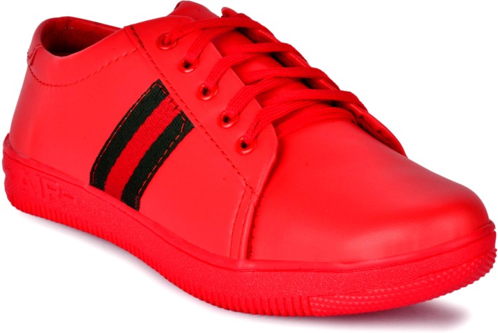 red stylish shoes
