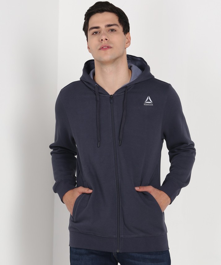 reebok full sleeve solid men's sweatshirt