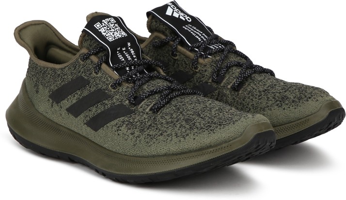 olive green adidas running shoes
