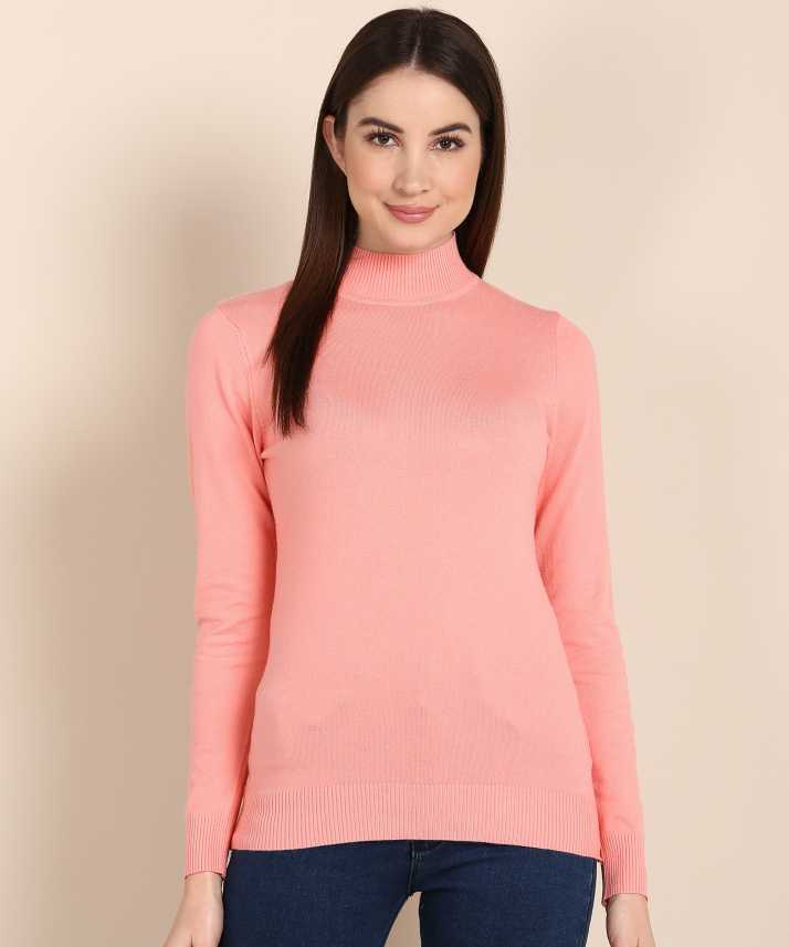 Breil By Fort Collins Solid High Neck Casual Women Pink Sweater Buy Breil By Fort Collins Solid High Neck Casual Women Pink Sweater Online At Best Prices In India Flipkart Com