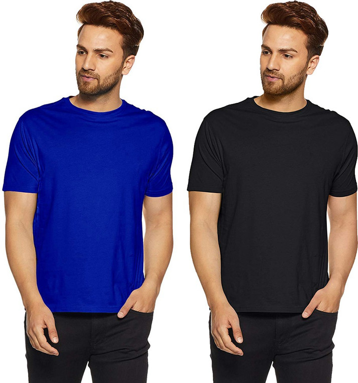 royal blue and black t shirt