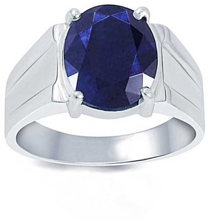 Original Gemstone Aaa Certified 10 25 Ratti Blue Sapphire Ring Nilam Neelam Stone Silver Ring Size 23 To 27 For Unisex Silver Sapphire Silver Plated Ring Price In India Buy Original Gemstone Aaa Certified