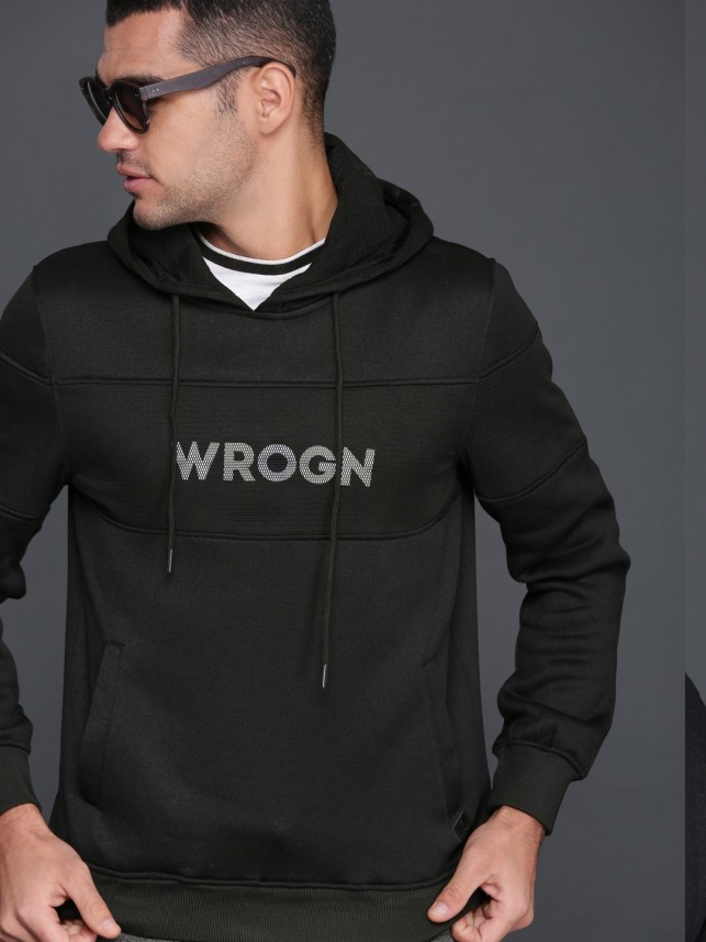 wrogn black hoodie