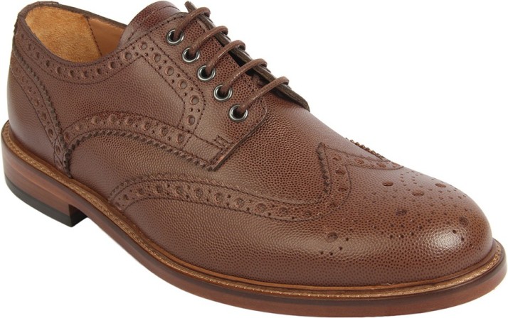 clarks tan brogues