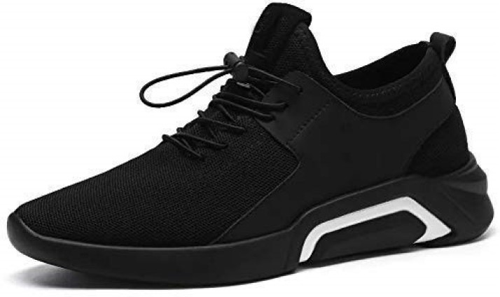 BADLAV 70112-Black Canvas Shoes For Men 
