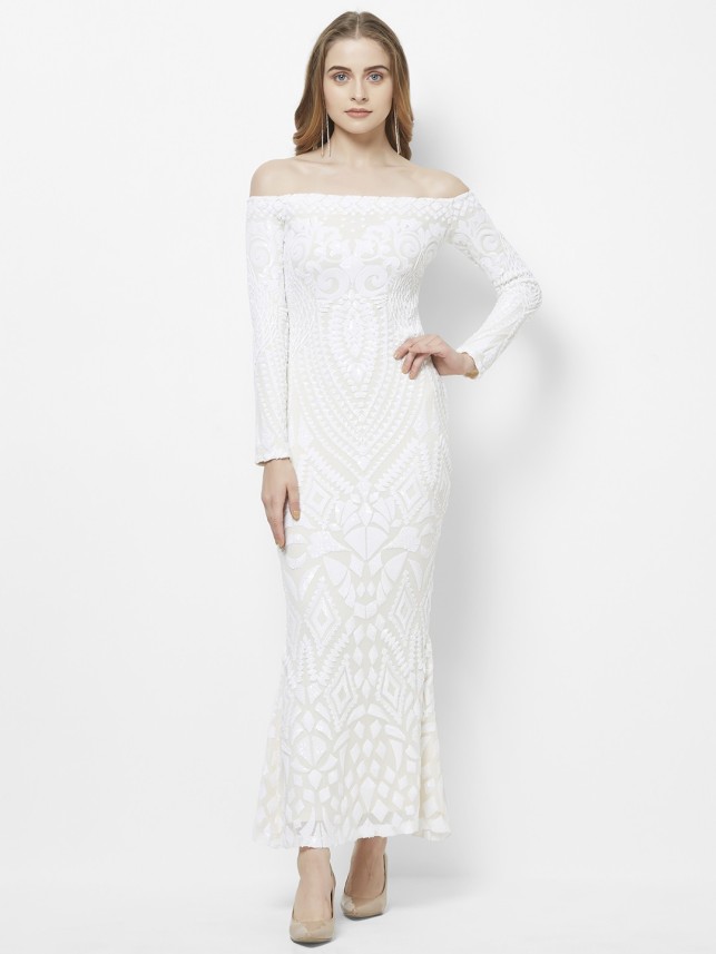 flipkart white gown