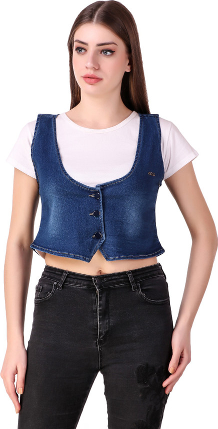 denim jacket for girl flipkart