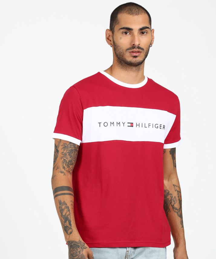 tommy hilfiger t shirt red white