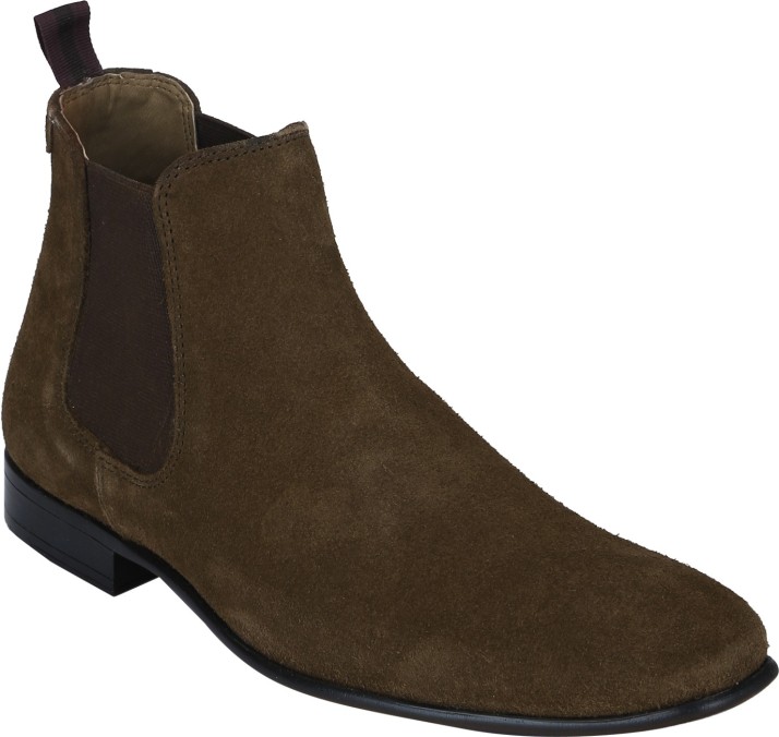 red tape chelsea boots tan suede