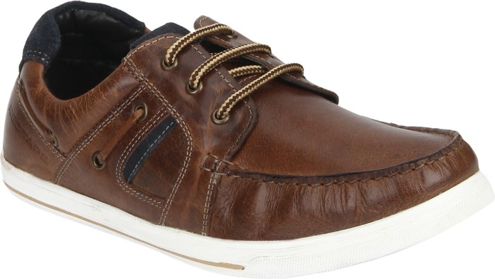 red tape men's leather boat shoes