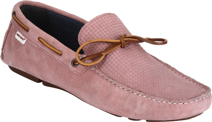 mens pink driving shoes