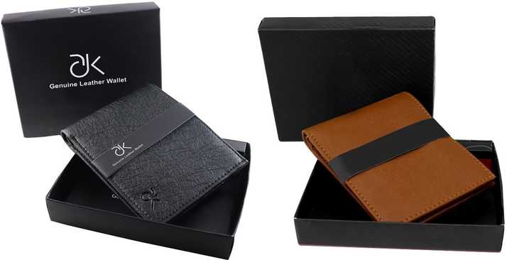 Adk Men Casual Black Brown Artificial Leather Wallet Black Tan Price In India Flipkart Com