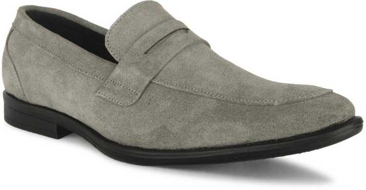 Almighty Grey Genuine Suede Leather Loafers Slip Casuals For Men - Almighty SGR Grey Color Genuine Suede Leather Loafers Slip On/ Shoes Casuals For Men Online at Best Price -