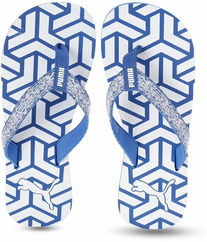 puma slippers blue