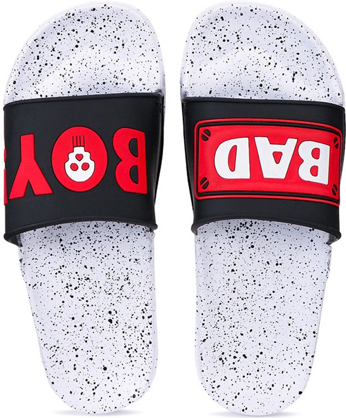 boys white flip flops