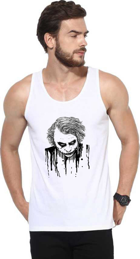 YFB Printed Men Scoop Neck White T 