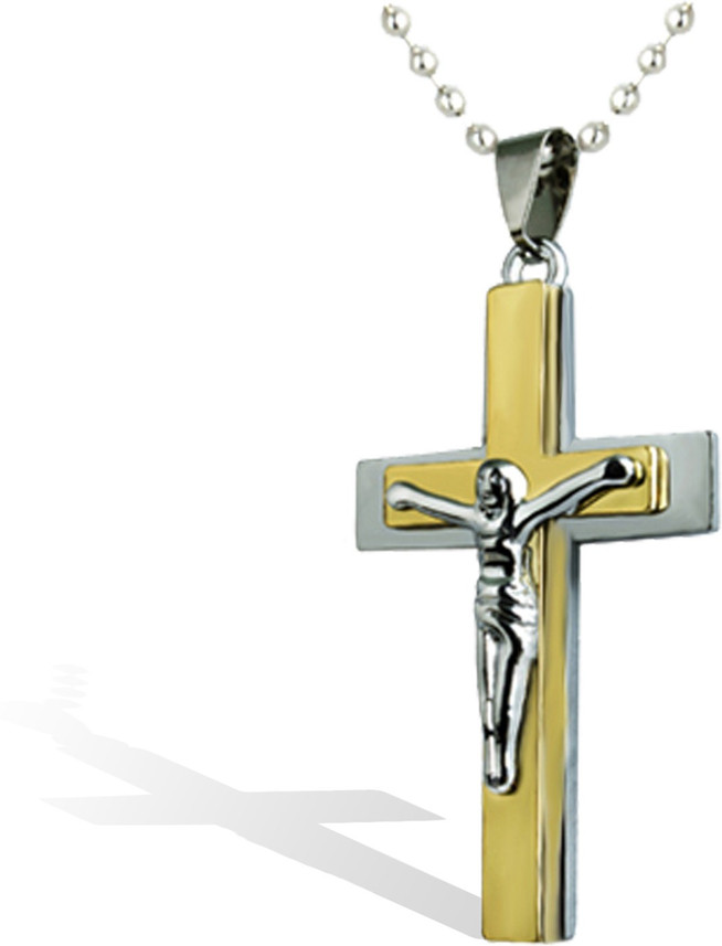 Silver Jesus Christ Cross Pendant Locket