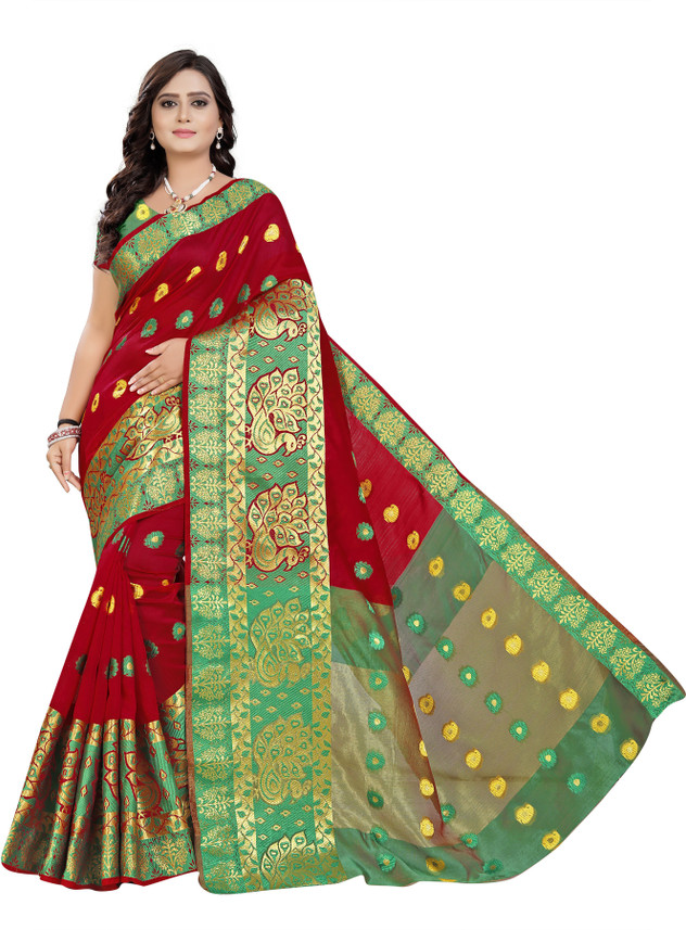 Banarasi Silk Blend, Cotton Blend 