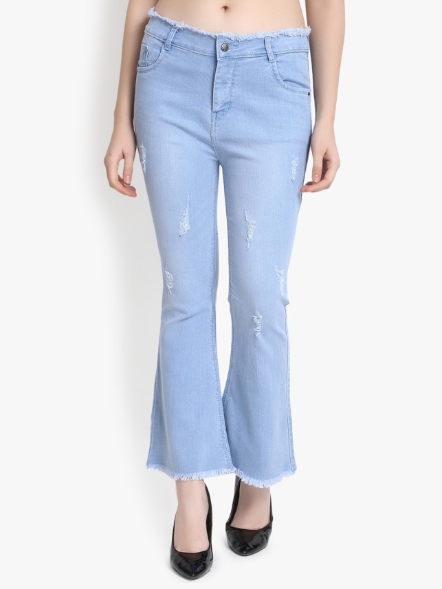 high waist wide leg jeans flipkart