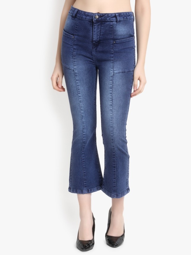 high waist wide leg jeans flipkart