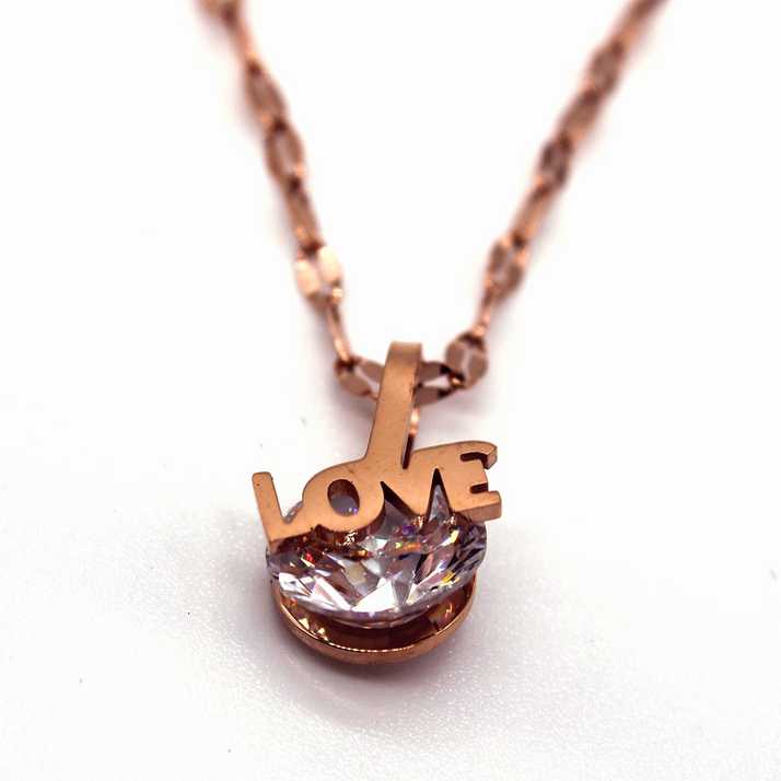 Vien Designer Beautiful Single Crystal Stone Pendant Chain Silver Plated Zircon Short Necklace For Women And Girls Rose Gold Cubic Zirconia Alloy Stainless Steel Set In - Single Pendant Gold Necklace Vien Designer Beautiful Single Crystal Stone Pendant Chain Silver Plated Zircon Short Necklace For Women And Girls Rose Gold Cubic Zirconia Alloy Stainless Steel Set In - Single Pendant Gold Necklace