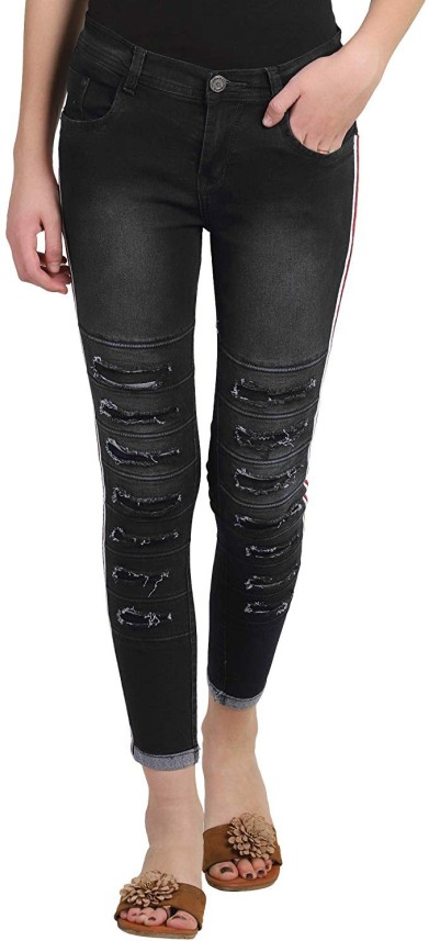 black ruff jeans