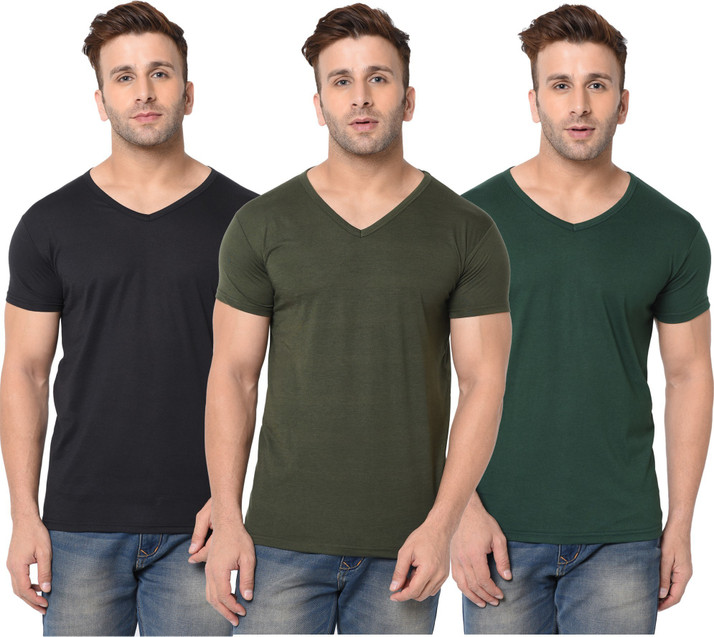 dark green v neck t shirt