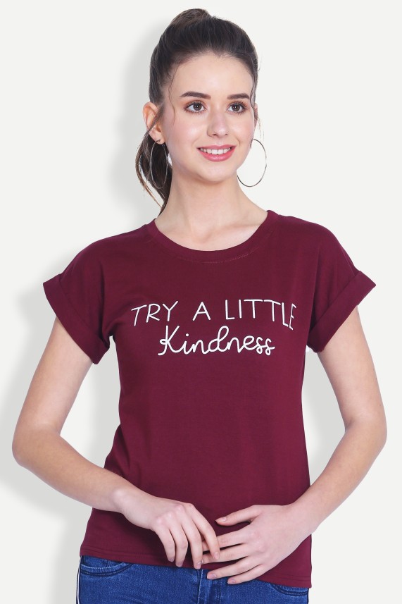 burgundy t shirt womens