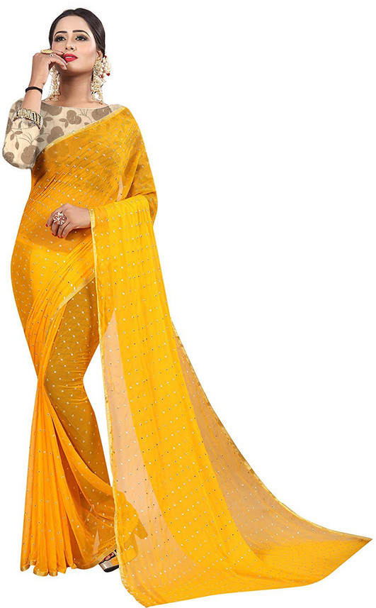Flipkart plain chiffon sarees Clearance