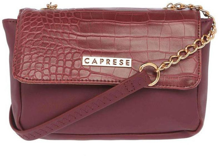caprese maroon sling bag