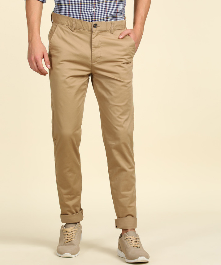 Benetton Slim Fit Men Brown Trousers 