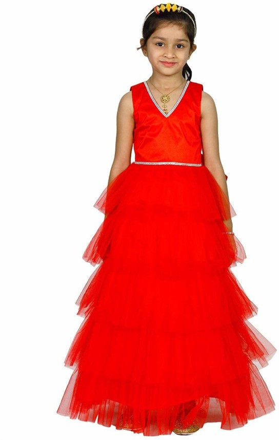 red gown flipkart