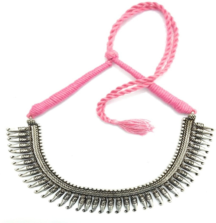 athizay athizay Pink Thread Necklaces 