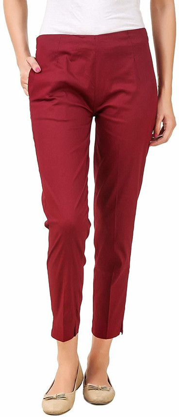 GREEN-SHADE Regular Fit Women Red 