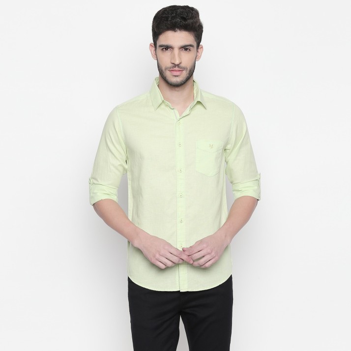 lime green formal shirt