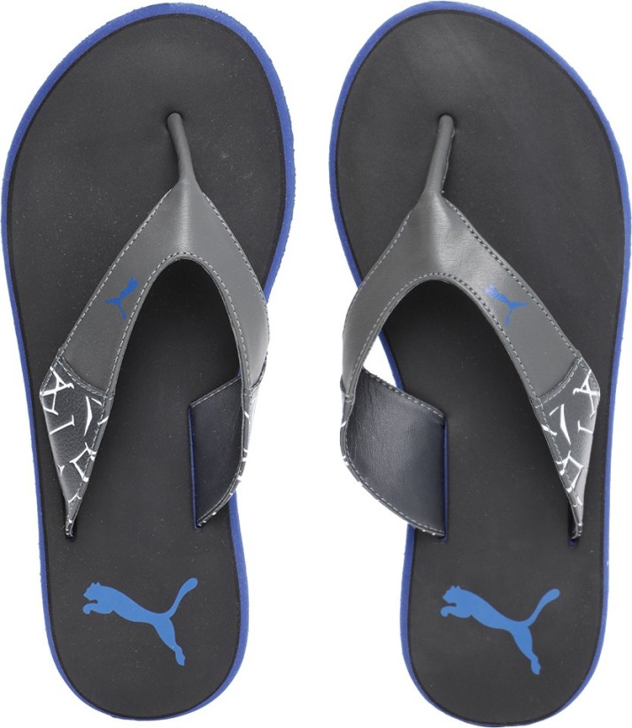 puma blue slippers