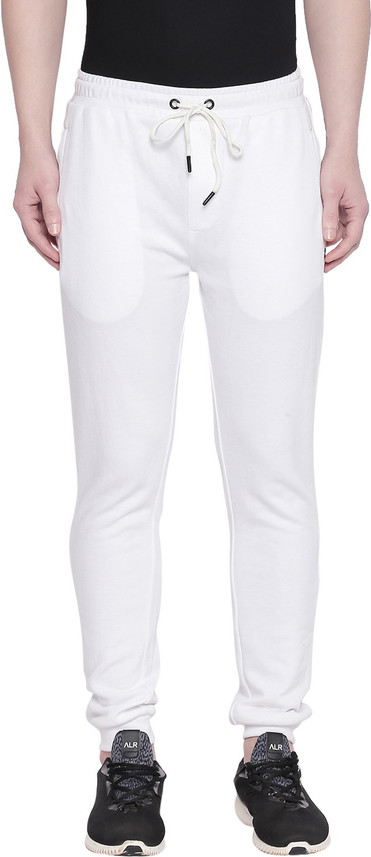 Pantaloons Solid Men White Track Pants 